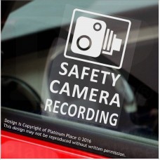 4 x SAFETY CAMERA Recording-60x87mm WINDOW Stickers-Vehicle Security Warning Dash Cam Signs-CCTV,Car,Van,Truck,Taxi,Mini Cab,Bus,Coach 